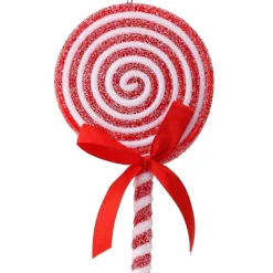 Sugared Lollipop With Bow Ornament| Outlet