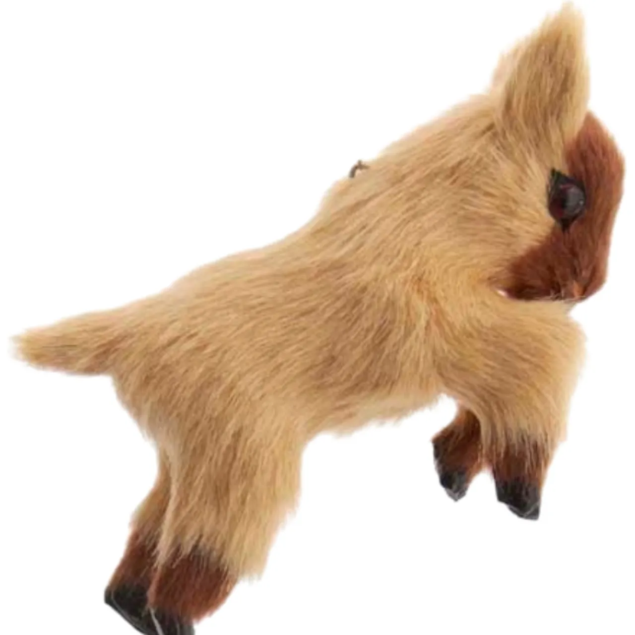 Tan and Brown Plush Baby Goat Ornament|Kurt Adler Sale