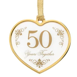 50th Anniversary Heart Ornament - Gift Boxed| Discount