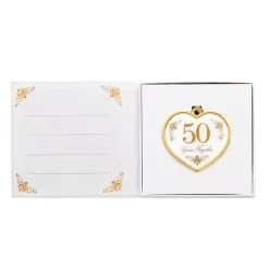 50th Anniversary Heart Ornament - Gift Boxed| Discount