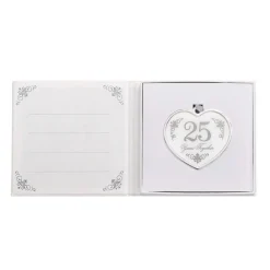 25th Anniversary Heart Ornament - Gift Boxed| Best