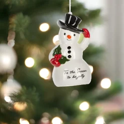 Tis the Season Snowman Bell Ornament| Clearance
