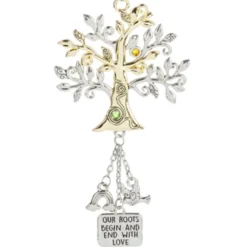 Tree Car Charm Ornament Our Roots Begin And End With Love| Online
