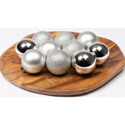 Tube of 10 Silver Shatterproof Ornaments| Online