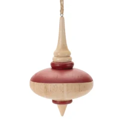 Turned Wood Ellipse Ornament| New