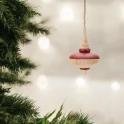 Turned Wood Ellipse Ornament| New