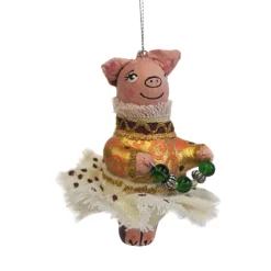 Ukrainian Handcrafted Dancing Pig Christmas Ornament| Hot