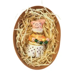 Ukrainian Handcrafted Dancing Pig Christmas Ornament| Hot