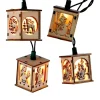 UL 10-Light Wooden Lantern Light Set|Kurt Adler Online