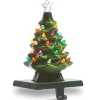 Vintage Lit Green Tree Stocking Holder| Online