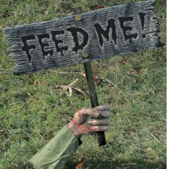 Warning From Below Feed Me Sign| New