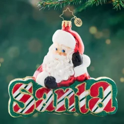 What's in a Name Santa? Ornament|Christopher Radko Discount