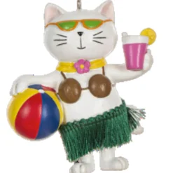 White Beach Cat Ornament| Sale