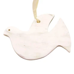 White Dove Cow Horn Ornament| Discount
