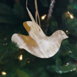 White Dove Cow Horn Ornament| Discount