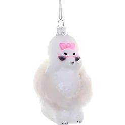 White Glam Poodle Christmas Ornament|Cody Foster & Co. Sale