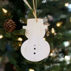 White Snowman Cow Horn Ornamen| Discount