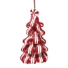 Wide Peppermint Ribbon Candy Striped Tree Ornament| Best