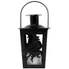 Witch Silhouette Metal Lantern With Timer Tea Light| New