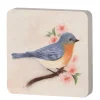 Wood Bird Block Blue 5"x5"| Discount