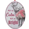 Woodland Animal Sign With "All Is Calm All Is Bright" Saying Ornament|Kurt Adler Hot