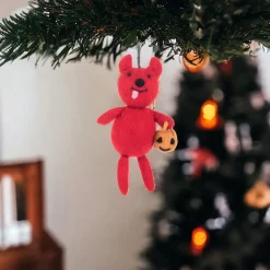 Wool Red Animal Trick or Treat Ornament| Hot