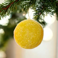 Yellow Mini Macaroon Ornament|Kurt Adler Sale